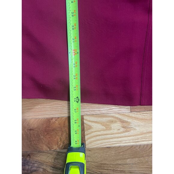 Talbots Petite Pure Silk Burgundy Shirt Dress With Belt & Button Front Size 14 - Picture 3 of 11